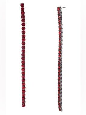 AllSaints Crystal Linear Drop Earrings